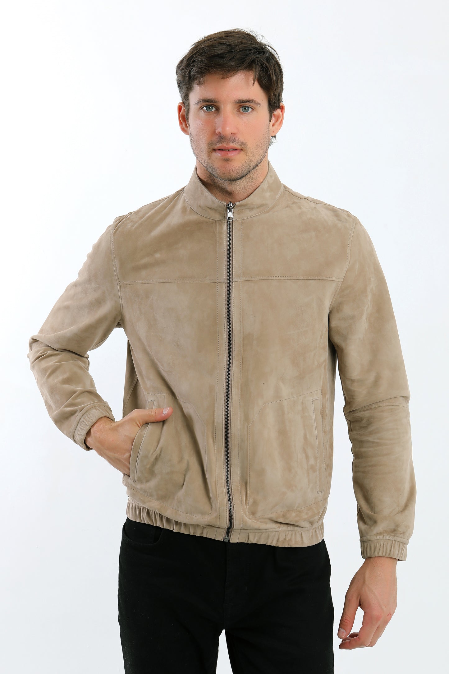 Reversible Suede Bomber Jacket