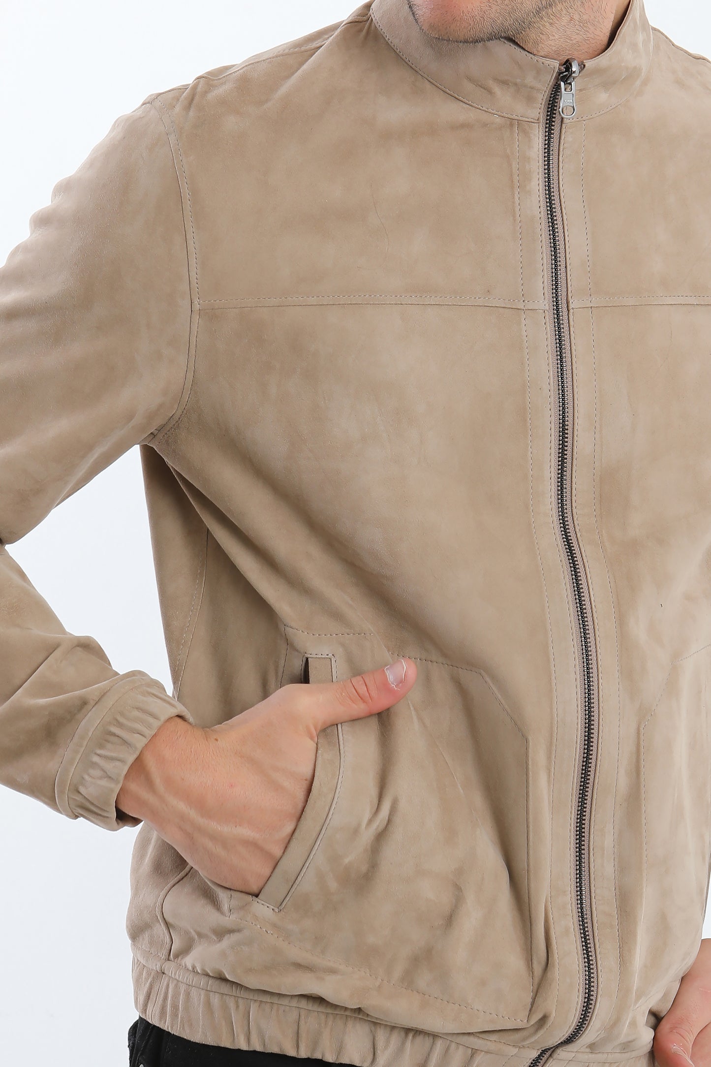 Reversible Suede Bomber Jacket