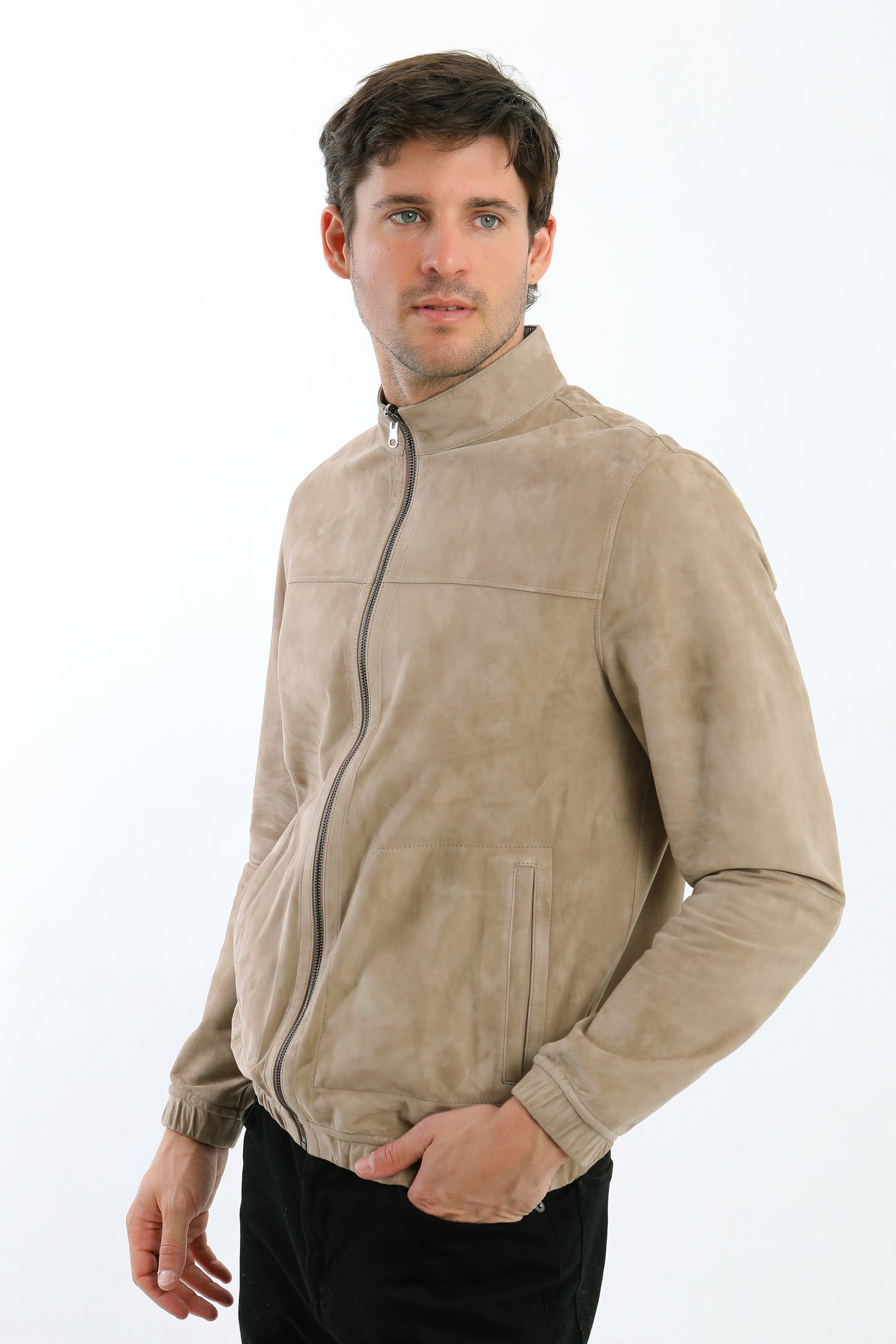 Reversible Suede Bomber Jacket