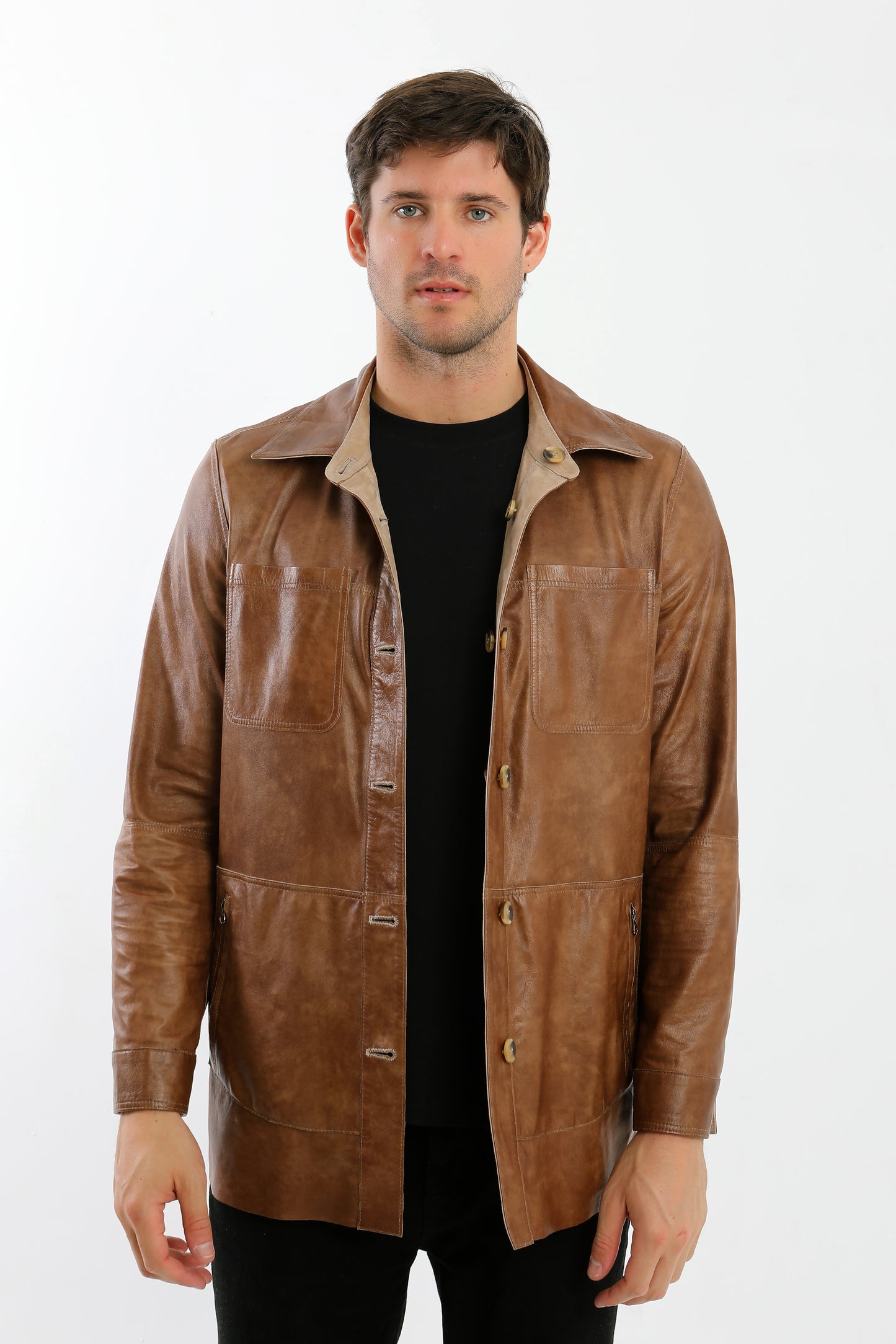 Reversible Suede Leather Jacket