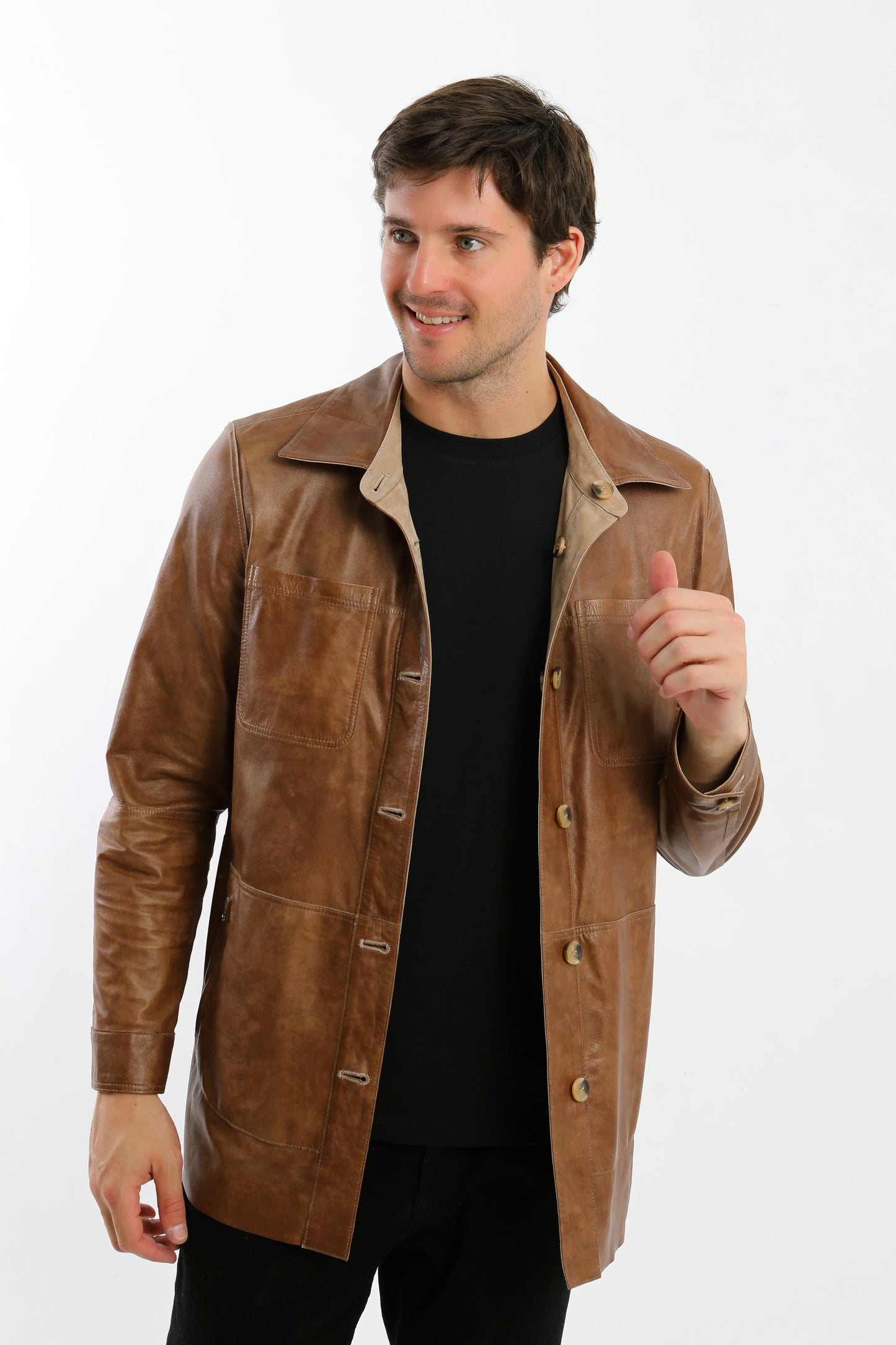 Reversible Suede Leather Jacket