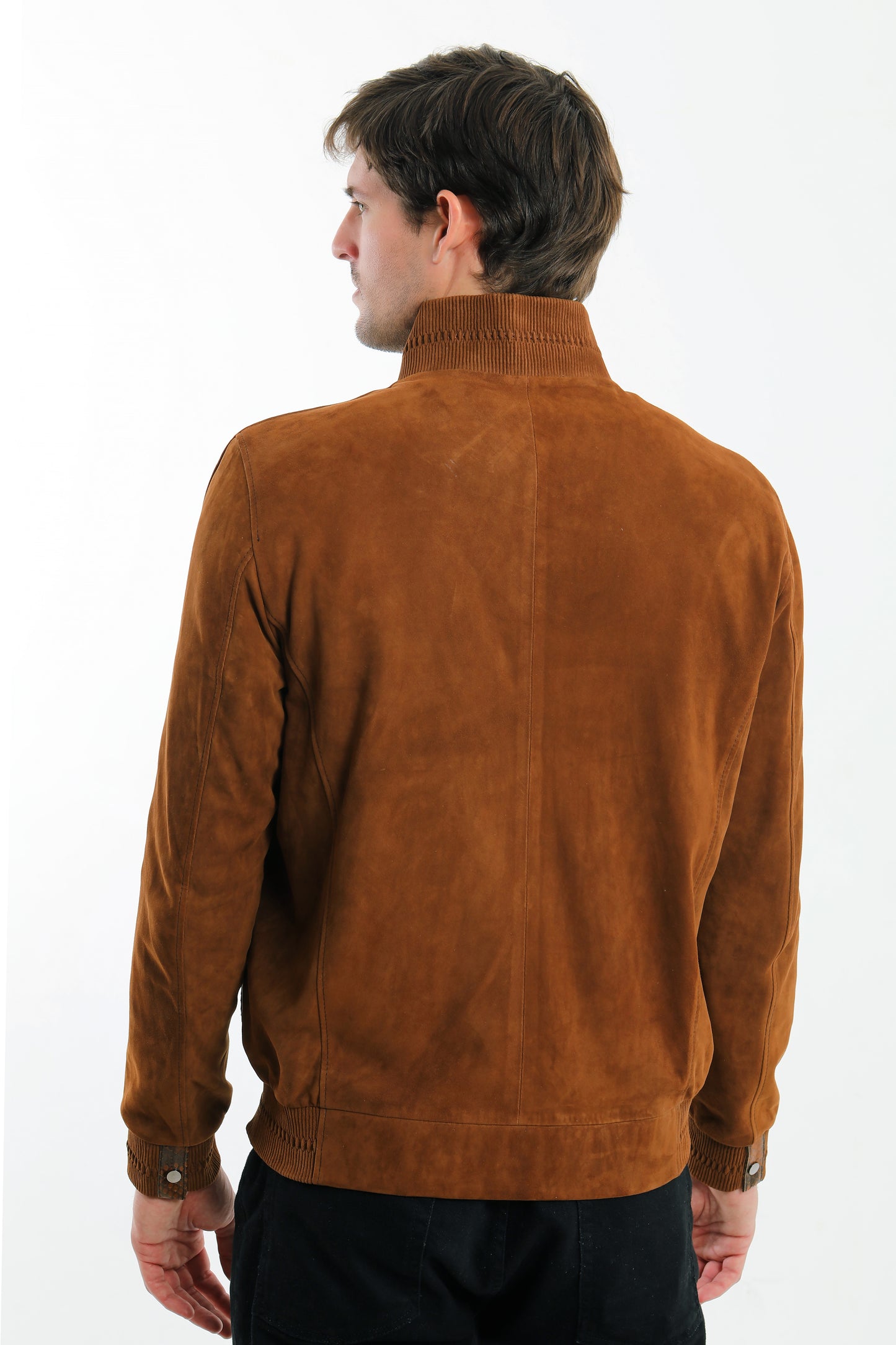 Suede & Python Bomber  Jacket
