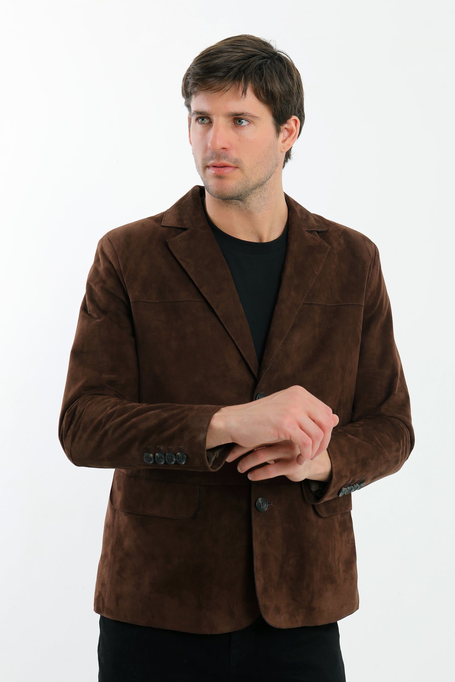 Suede Leather Blazer