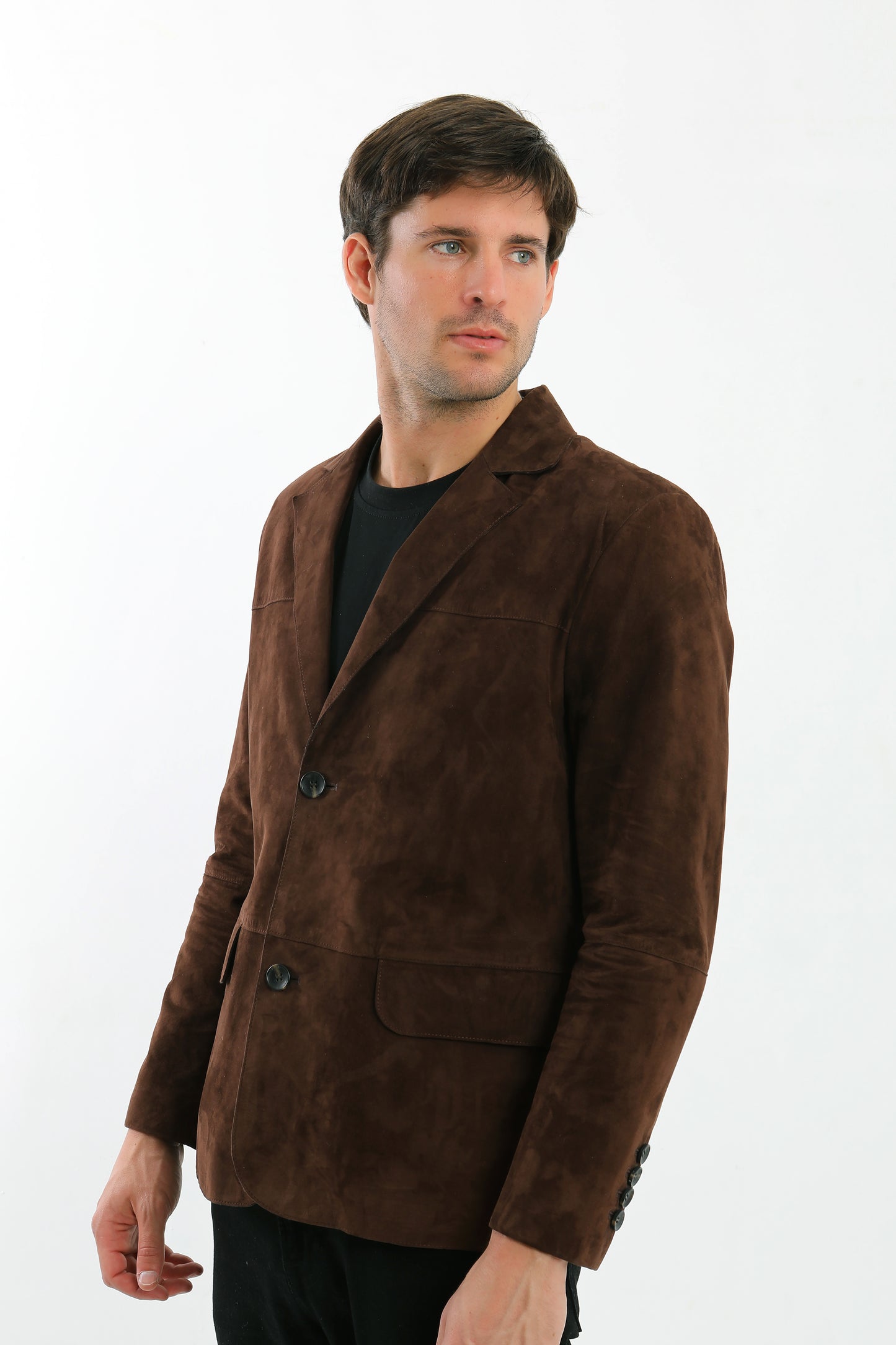 Suede Leather Blazer
