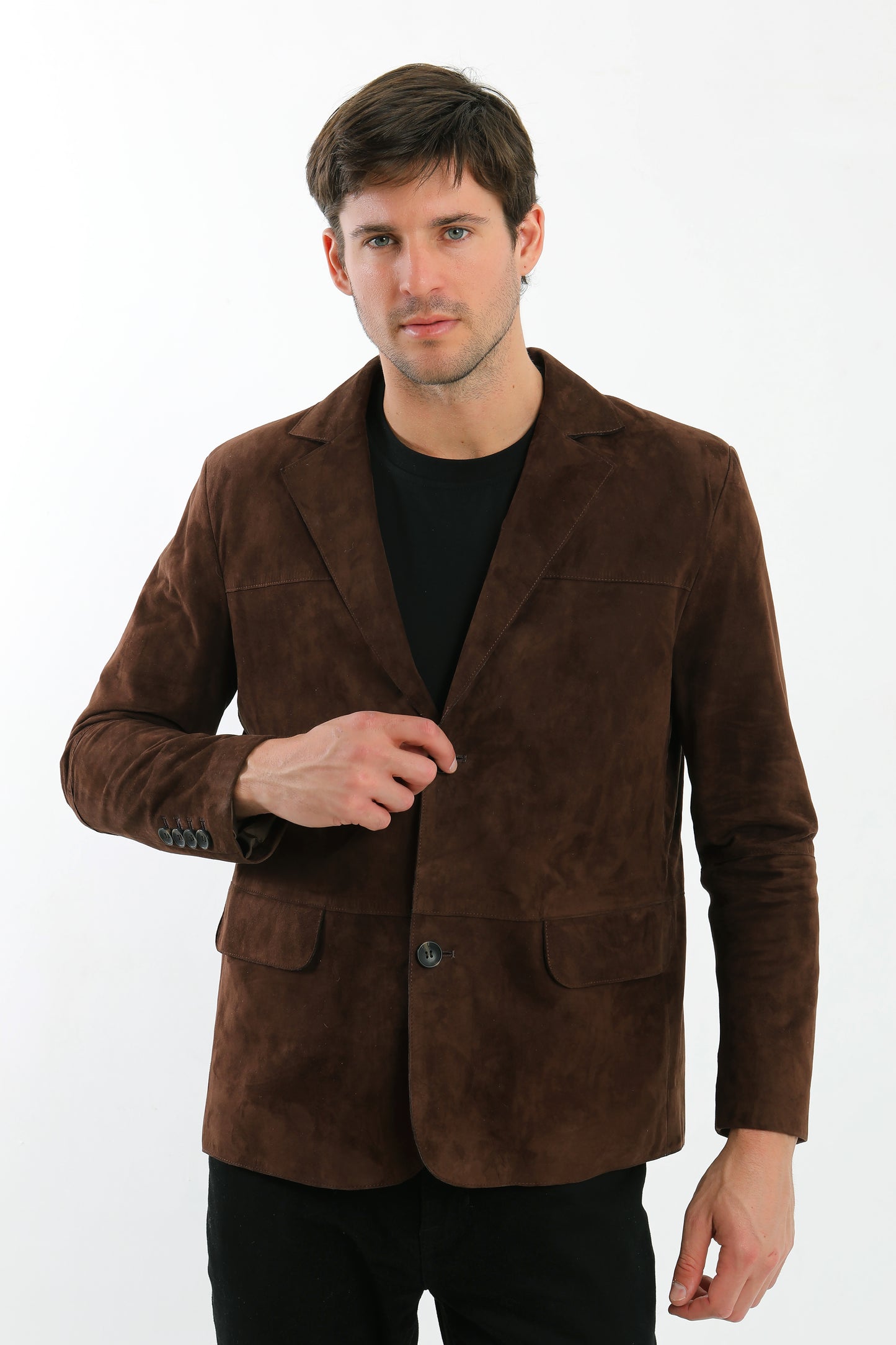 Suede Leather Blazer