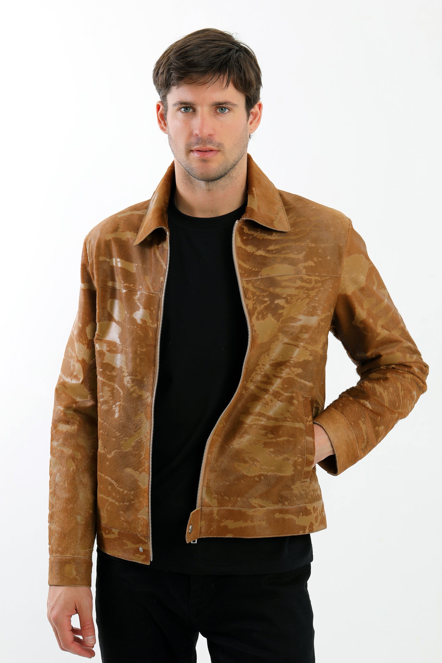 Camel Calf Hair Jacket