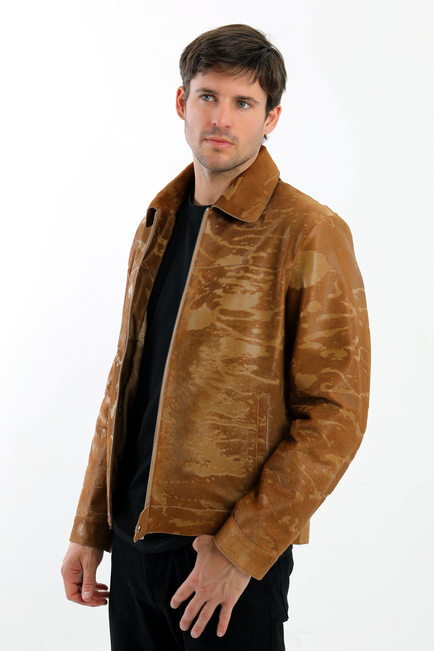 Camel Calf Hair Jacket