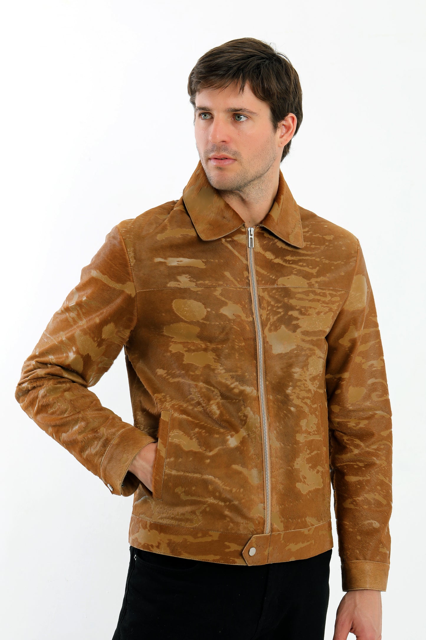 Camel Calf Hair Jacket