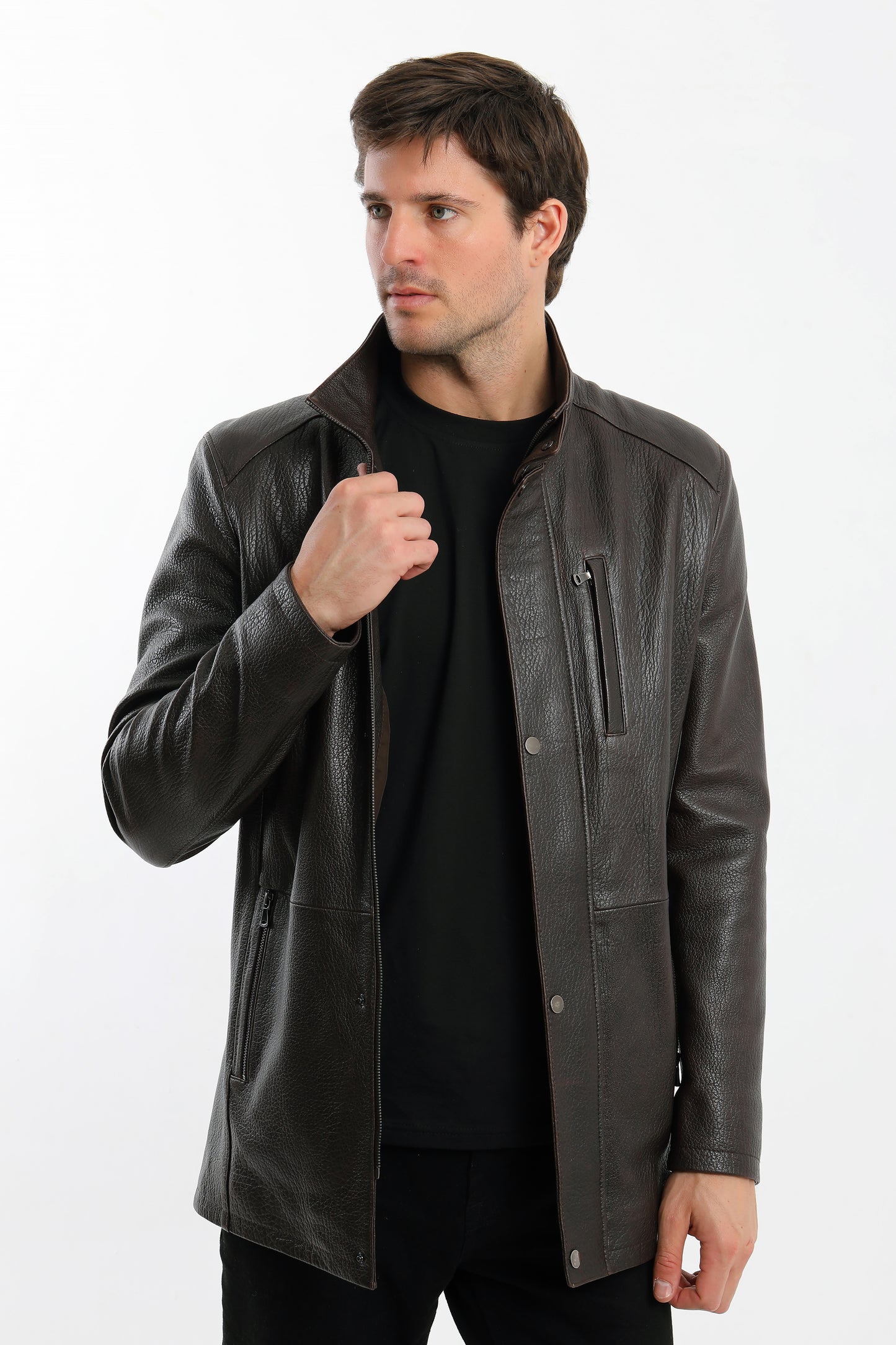 Brown Lambskin Leather Jacket