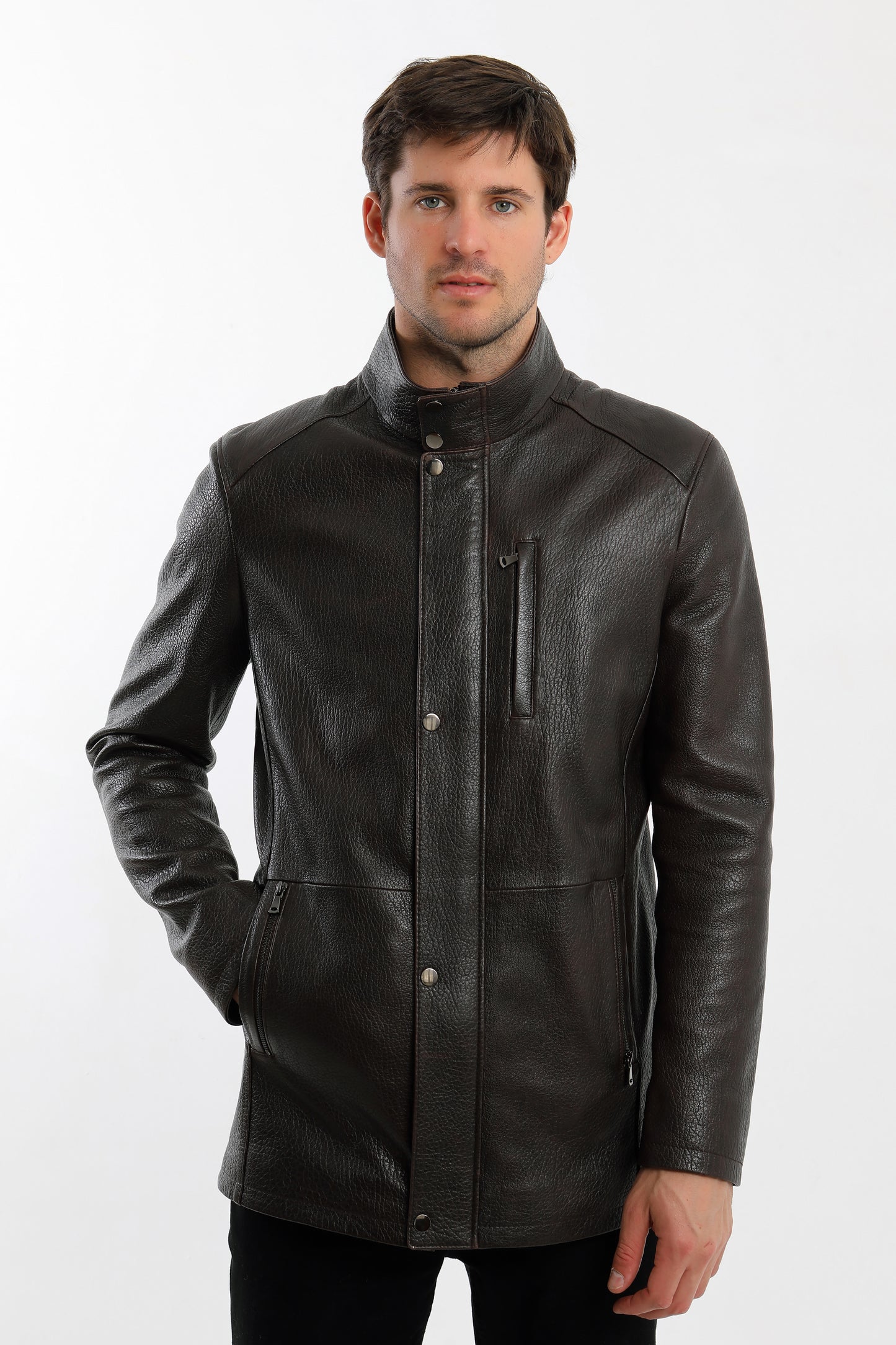 Brown Lambskin Leather Jacket