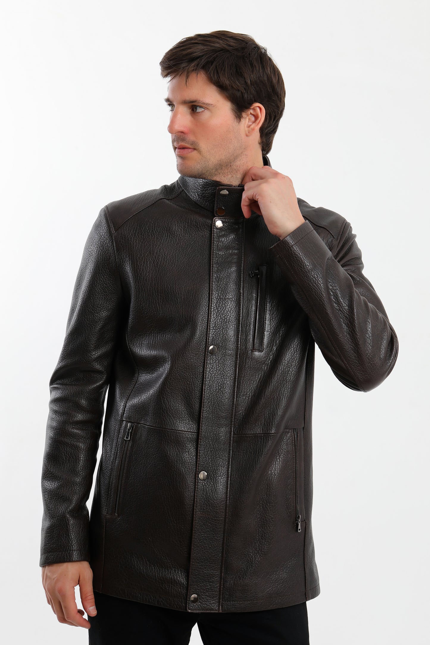Brown Lambskin Leather Jacket