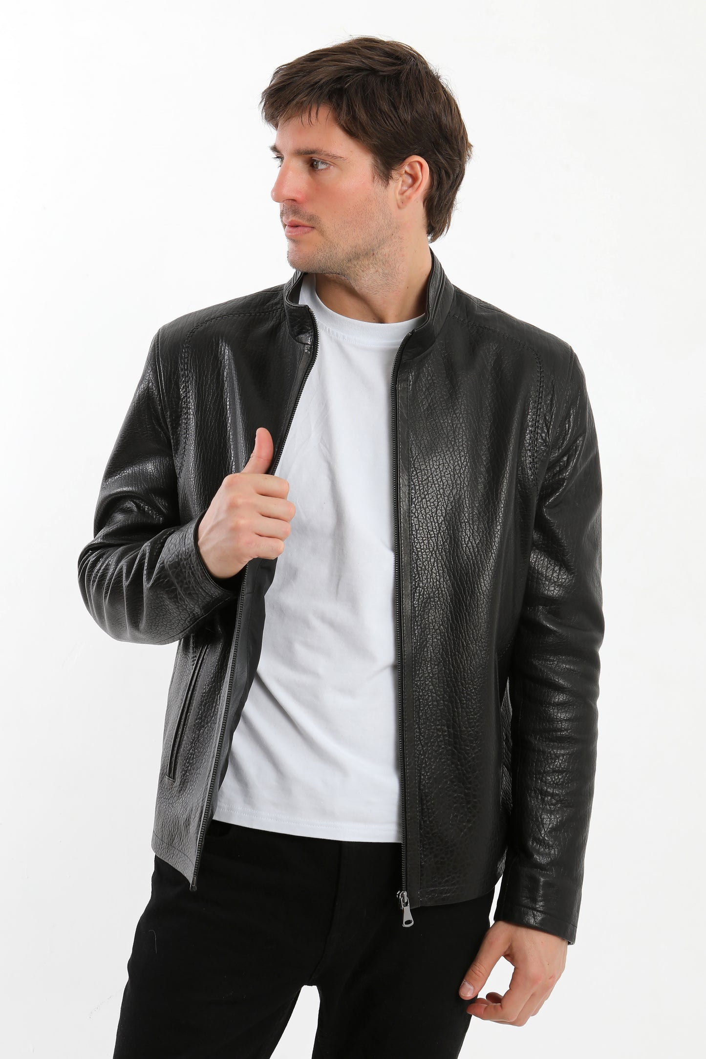 Black Lambskin Leather Jacket