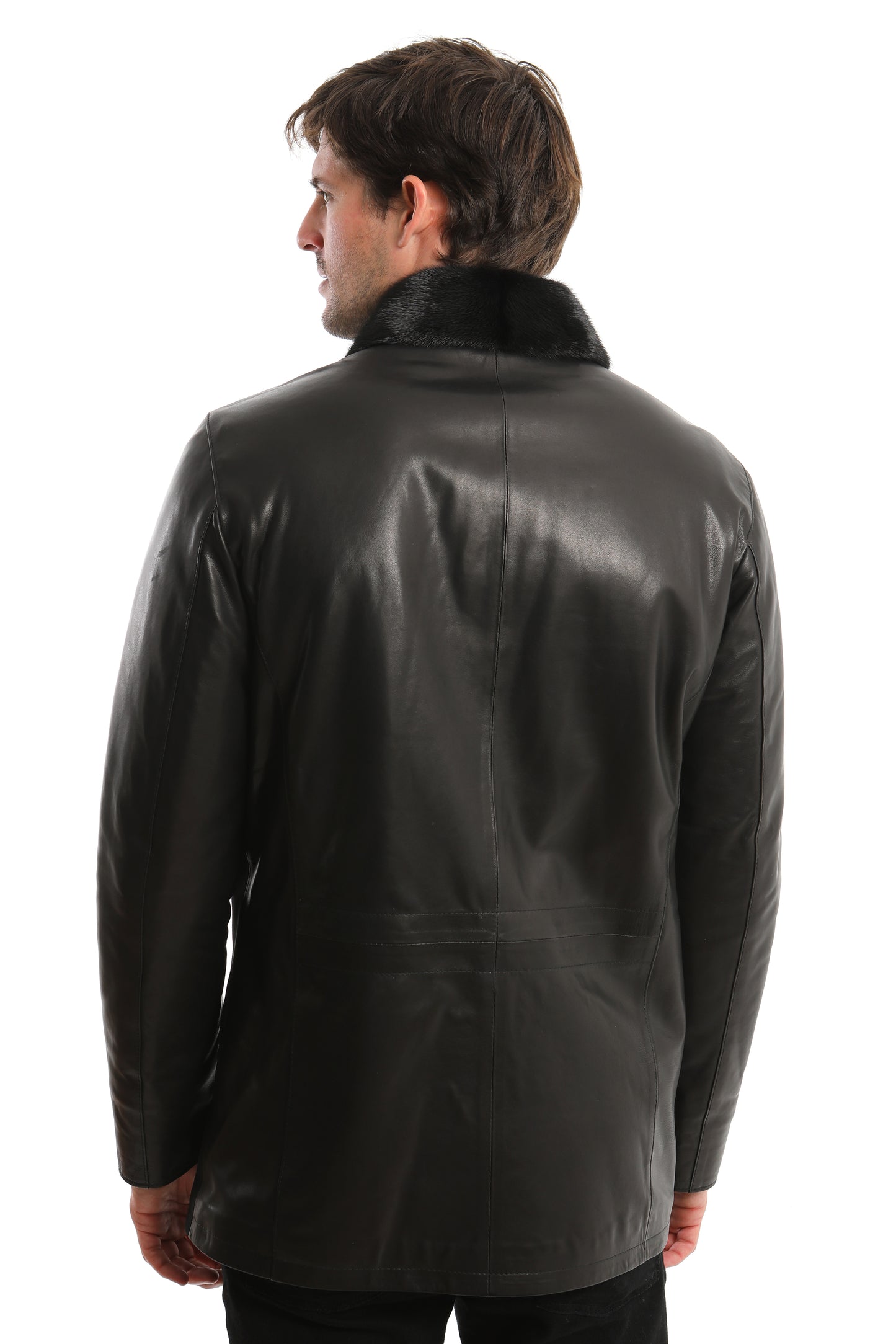 Black Sheepskin Shearling Coat