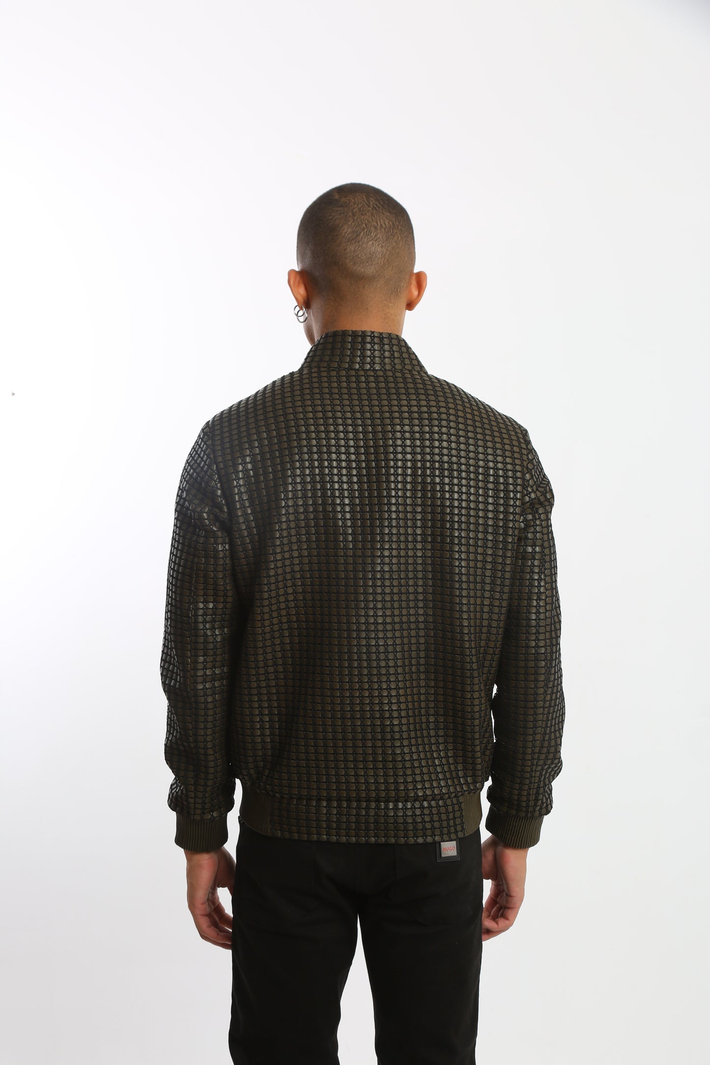 Benjamin Hand Knitted Lambskin Leather Jacket