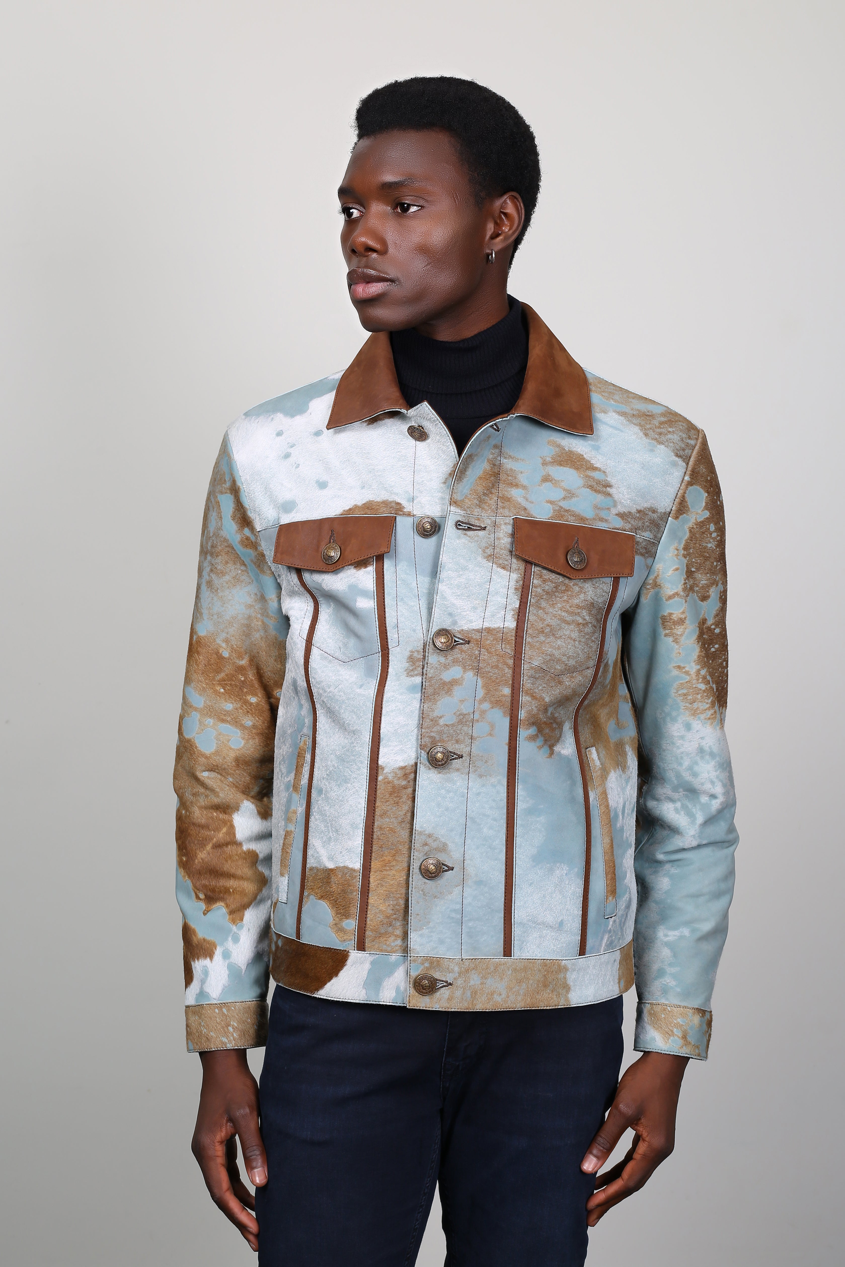 Azure Horizon Cavallino Jacket – Barya Leather