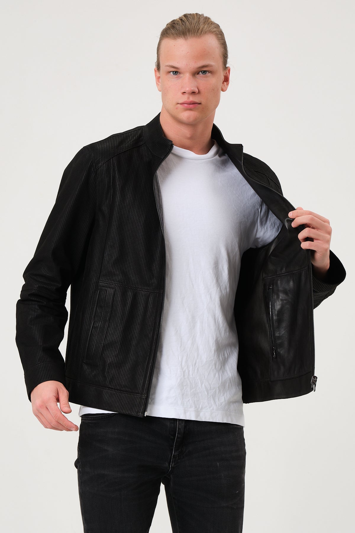 Leonardo Reversible Suede Leather Jacket