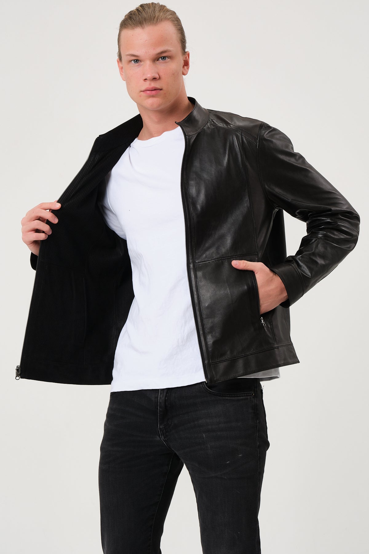 Leonardo Reversible Suede Leather Jacket