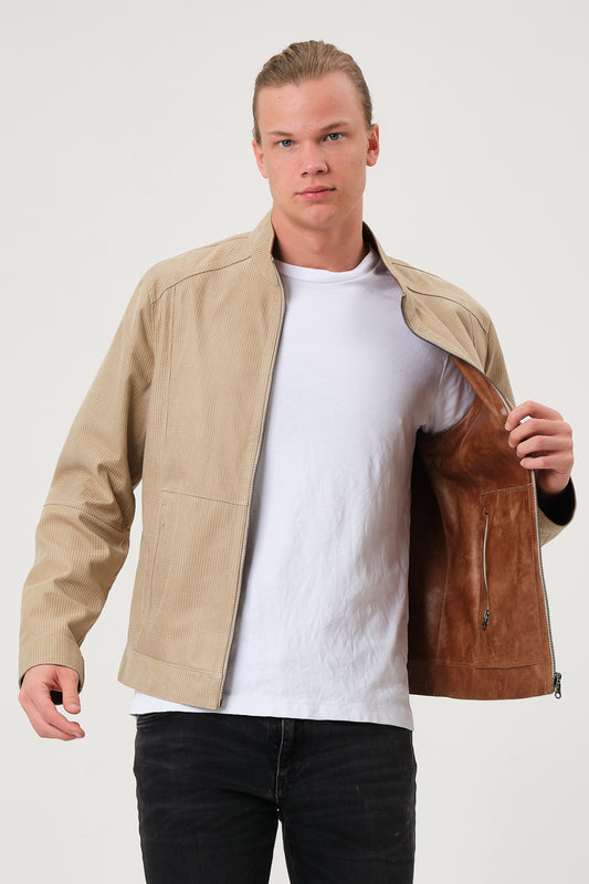 Leonardo Reversible Suede Leather Jacket