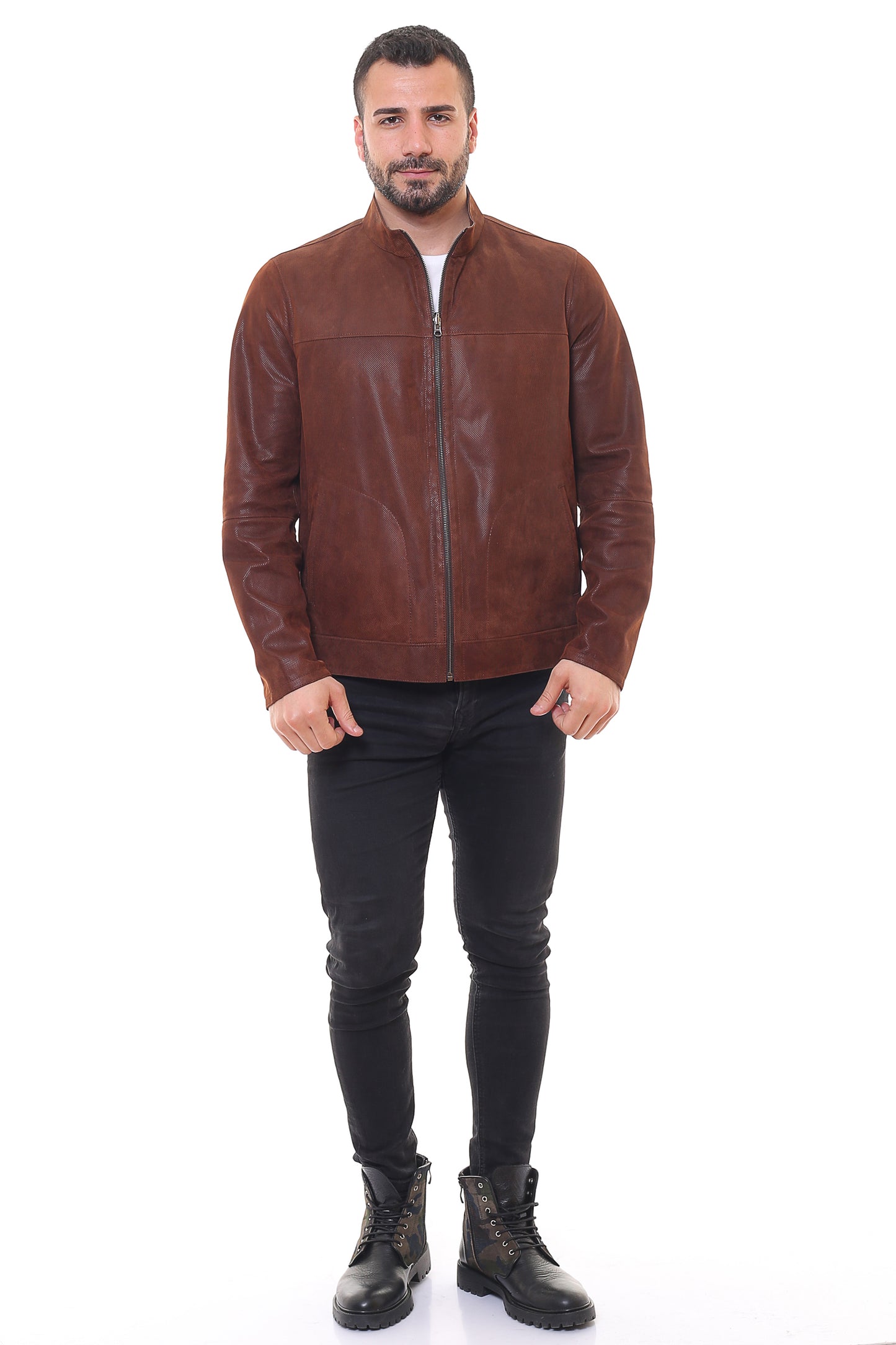 Electra Reversible Suede Leather Jacket