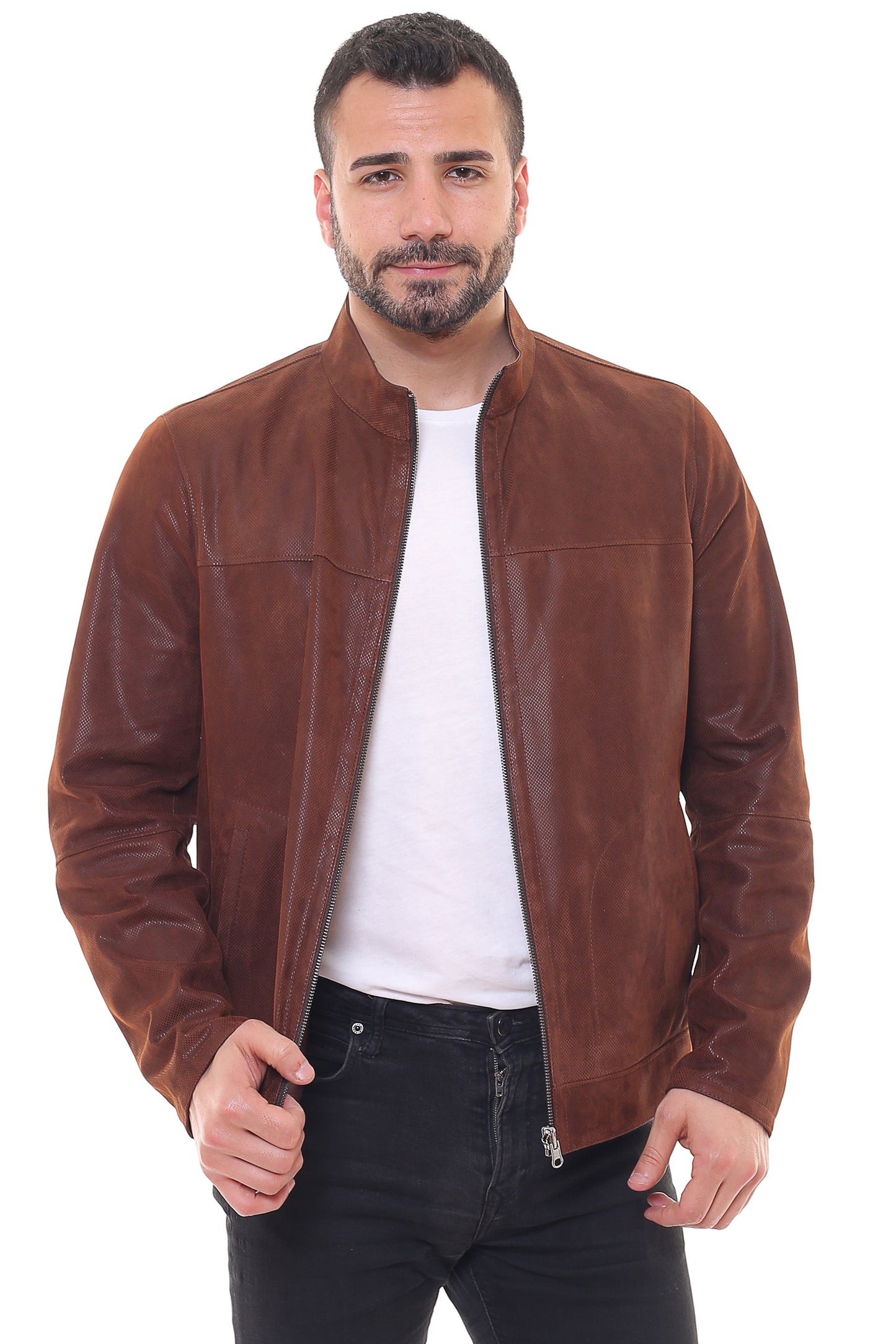 Electra Reversible Suede Leather Jacket