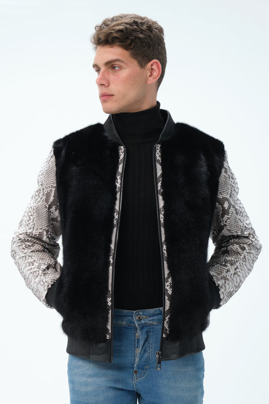 Super Exotic Mink & Python Skin Jacket