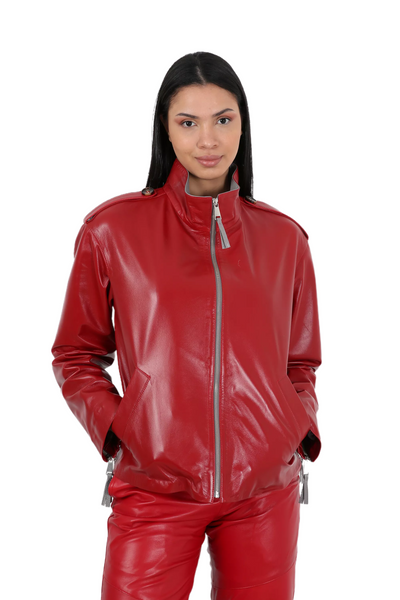 Voorpret Women Leather Jacket