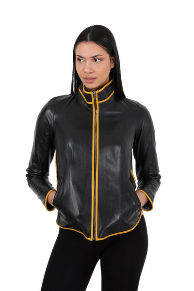 Vagary Women Reversible Leather Jacket