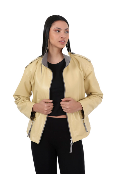 Voorpret Women Leather Jacket