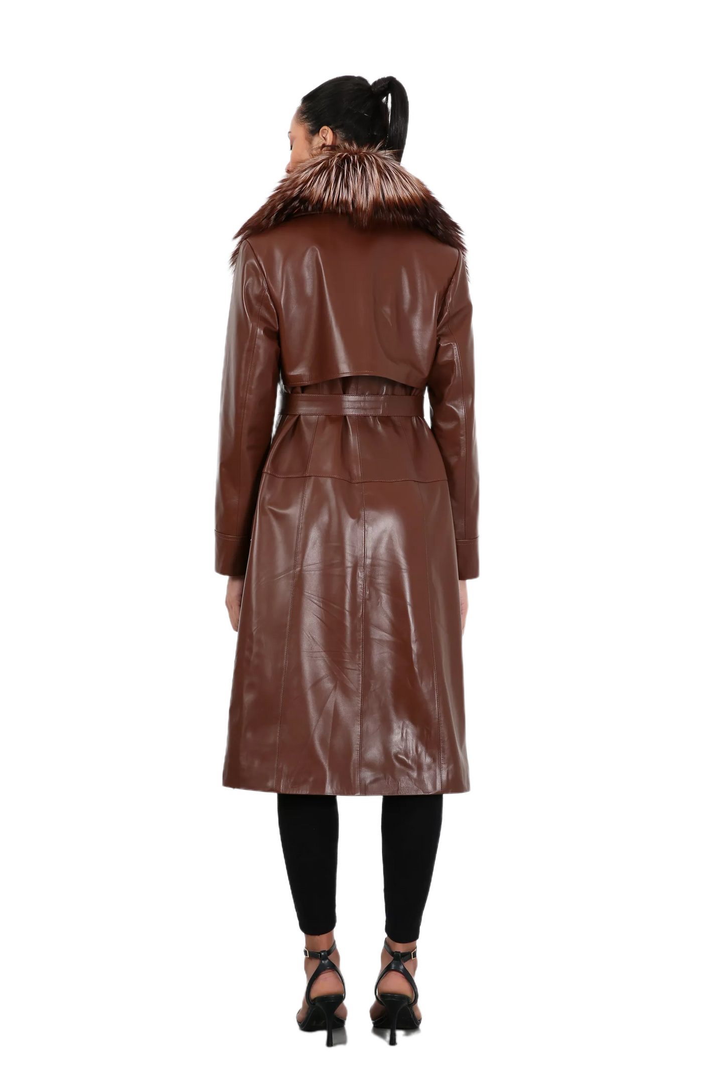 Sirimiri Lambskin Leather Trench Coat