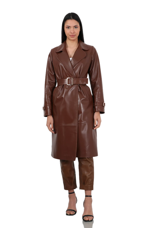 Ataraxia Leather Trench Coat