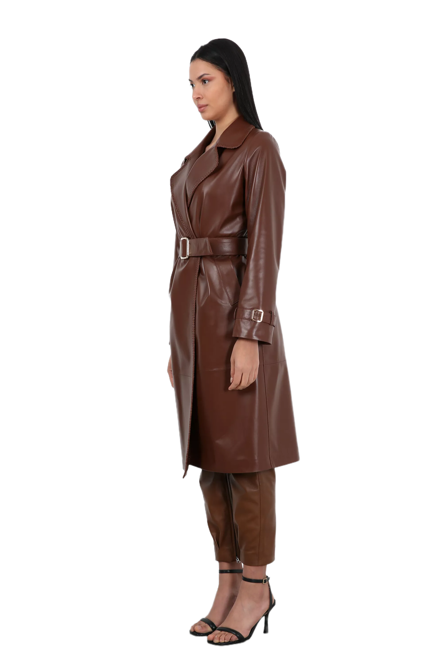 Ataraxia Leather Trench Coat