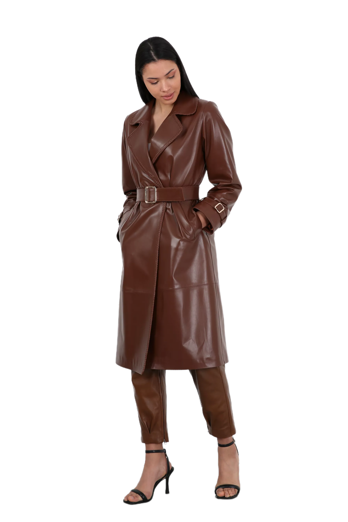 Ataraxia Leather Trench Coat