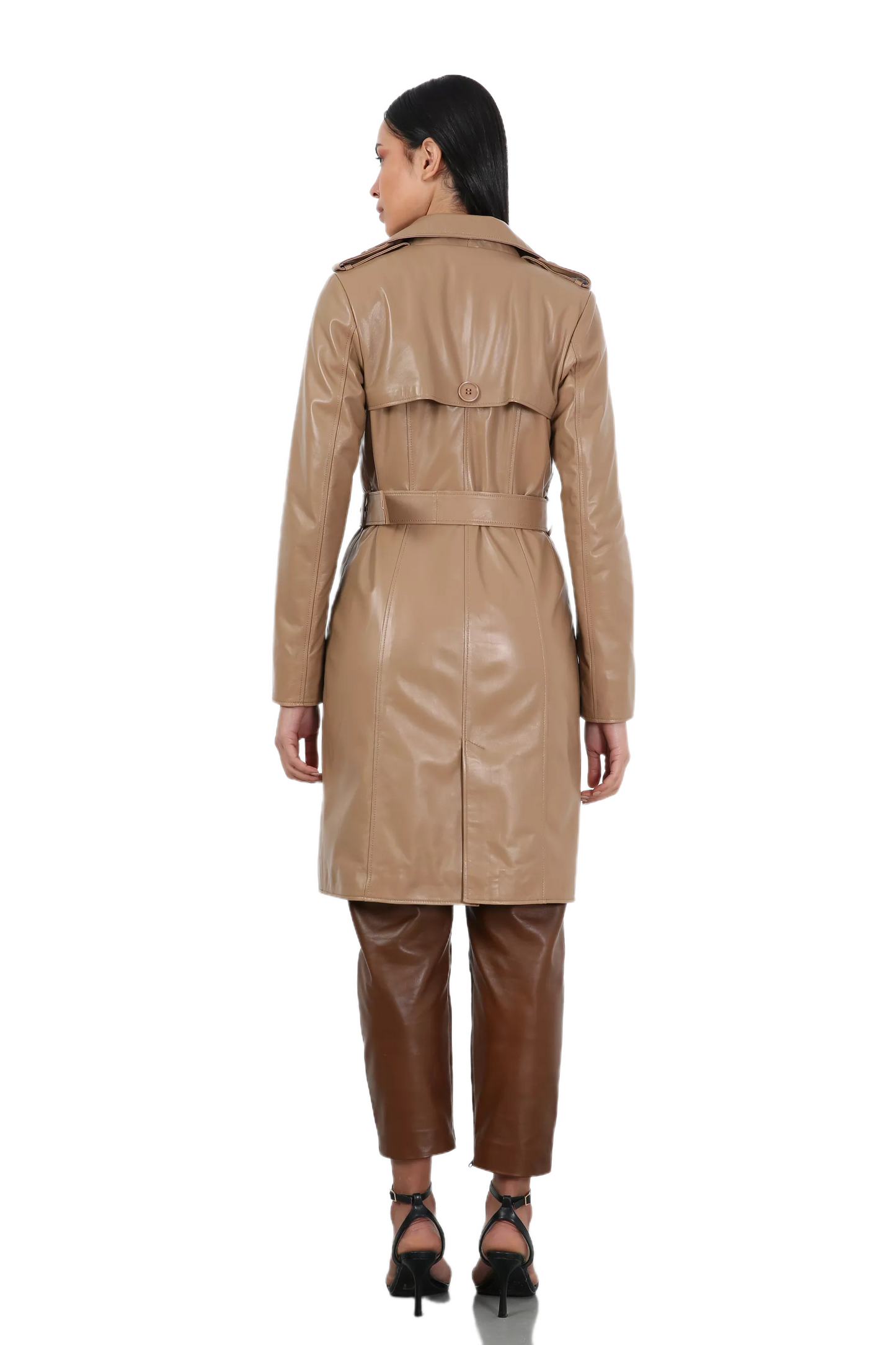 Boketto Leather Trench Coat